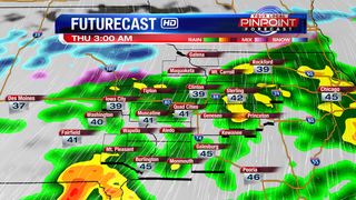 Few storms possible Wednesday night