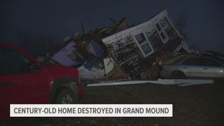 House collapses on people north of Grand Mound during Friday tornado