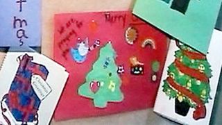 Make a homemade card to spread holiday cheer