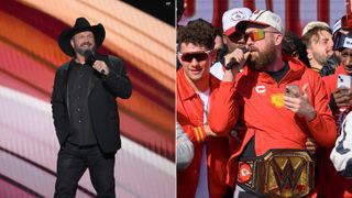 Garth Brooks invites Travis Kelce to sing ‘Friends in Low Places’ at his honky-tonk grand opening