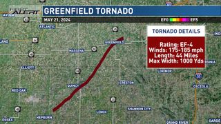  Tornado that hit Greenfield was at least an EF4 rating