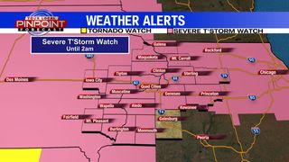 Severe T'Storm Watch issued for the Quad Cities