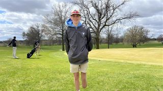  Calamus-Wheatland golfer leading varsity team two months after leg amputation