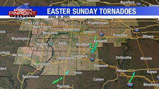 Easter Sunday tornado map