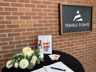 Leave condolences for Pope Francis at Trimble, Moline