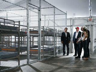 Trump tours, and touts, Florida's new migrant detention center, 'Alligator Alcatraz'
