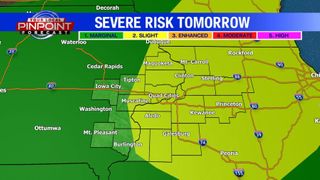 T'Storm chances return Wednesday - severe storms possible