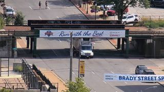 Traffic Alert: Semi-trailer stuck under Brady Street bridge