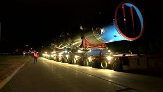 Lyondell-Basell moves a half million pounds of equipment overnight in Camanche