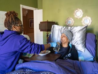 She cares for her aging parents full time. That requires taking care of herself, too