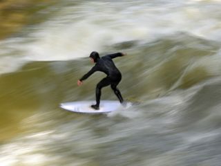 Surf's down! Munich, until now an inland surfing hotspot, has lost its biggest wave