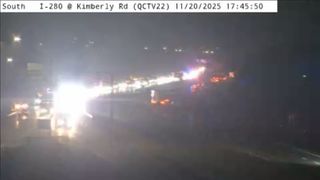  Traffic Alert: I-280 west lane blocked due to crash