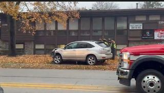 Police on scene after cars crash near QC driving school office, Rock Island