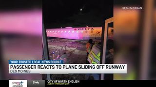  FAA investigates after plane slides off runway at Des Moines airport 