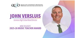 Geneseo High School teacher earns QC Symphony Orchestra Music Teacher Award