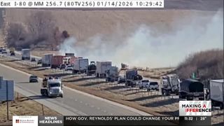 Crews respond to car fire on I-80 east