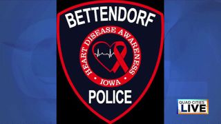  Bettendorf Police mark American Heart Month with red awareness patch in February