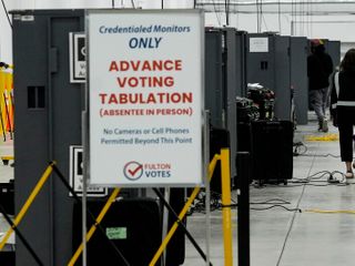 The FBI conducts a search at the Fulton County election office in Georgia