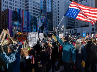 Photos: Thousands once again protest ICE in Minneapolis and across the U.S.