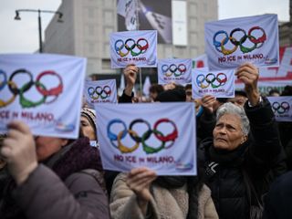 Milan protesters call for U.S. ICE agents to leave Italy as Winter Games approach