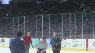  Quad Cities Today team hits the ice to practice with Quad City Storm hockey team