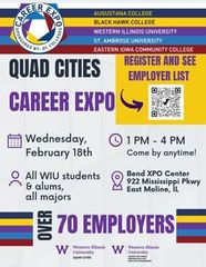 WIU Career Center to hold career and internship fairs in East Moline on Feb. 18