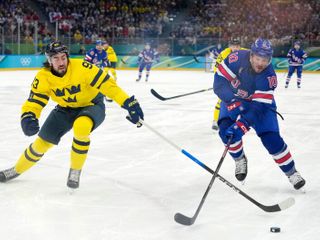 With a win over Sweden, the U.S. men's hockey team will play for an Olympic medal