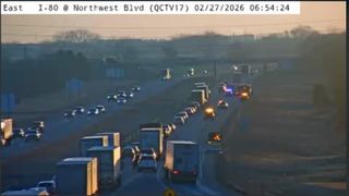 Traffic Alert: Lane blocked on I-80 Eastbound