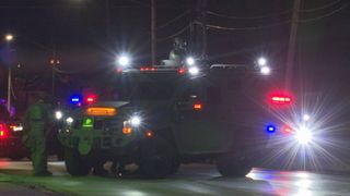  Large police presence outside Davenport apartment