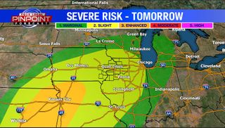 Much warmer Friday with heavy rain and storms