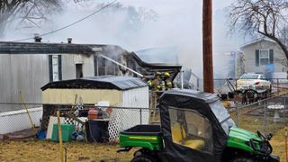Mobile home damaged by fire in Coal Valley