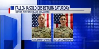 Fallen Iowa soldiers will return to U. S.