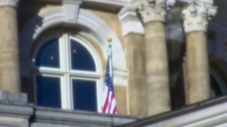 Traveling flag honoring nation’s 250th anniversary flies over Iowa State Capitol