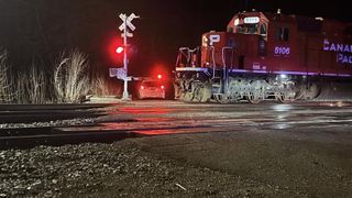  Van hit by train in Davenport