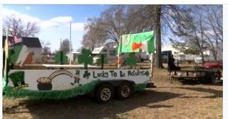 St. Pat's Day float vandalized, but McGuire family, friends rebuild to continue tradition