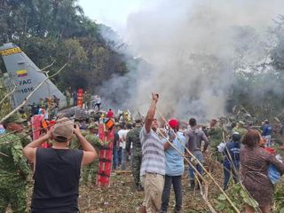 At least 66 killed in military plane crash in Colombia, head of armed forces says