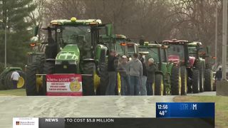  North Scott FFA students drive tractors to school for National Ag Day