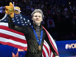 Ilia Malinin rebounds from the Olympics to win his 3rd straight world championship