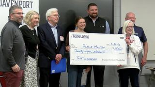 Davenport West High School student surprised with $24,000 scholarship