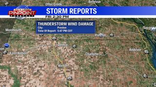 Thursday night tornado CONFIRMED by NWS - Welton, Charlotte and Preston hit with 105 mph winds