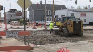 4th Street conversion construction continues in Davenport