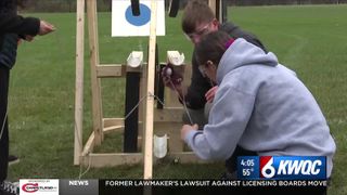  Students compete in annual trebuchet contest at Bettendorf High School