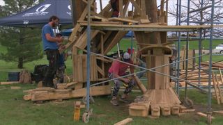 Work starts on 'lumber'-ing giants in Clinton