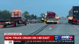  Lane of I-80 east reopened after semi crash