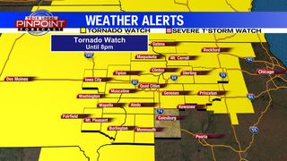 Friday - Tornado Watch issued for Quad Cities