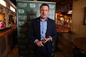 'Iowa is not for sale' Zach Lahn says while campaigning for governor in Davenport