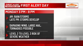  FIRST ALERT DAY: Severe storms possible Monday
