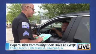  Cops ‘n Kids Book Drive at KWQC slated for June 5