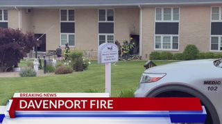 Apartment fire in Davenport