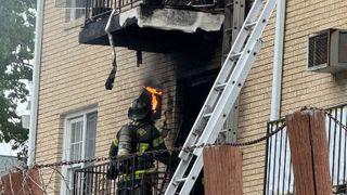  Crews battle apartment fire